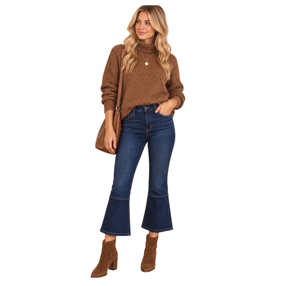 NWT Pilcro Anthropologie High Rise Flare Seam Front Jeans Blue 28P